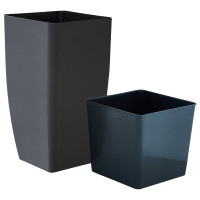 Вазон "Квадро" високий 22x22x41,5 см Граніт 115037/4