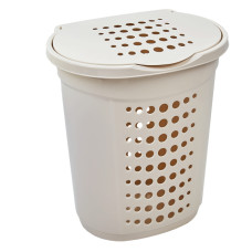 Кошик для білизни 60 л Овальний 50x39x58 см Біла Троянда 122053/0