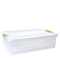 Контейнер Smart Box "Practice" 49x32x14 см із затискачем 14 л Прозорий-Оливковий 123084/1
