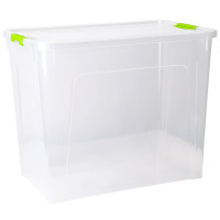 Контейнер Smart Box "Practice" 49x32x39 см із затискачем 40 л Прозорий, Оливковий 123086/1