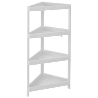 Поличка кутова 4 яруси 45x26x105 см Білий 127061/1