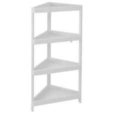 Поличка кутова 4 яруси 45x26x105 см Білий 127061/1