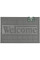 Килимок придверний без окантовки 40x60 см з написом "WELCOME" Сірий 4060-015