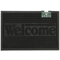 Килимок придверний з окантовкою 40x60 см з написом "WELCOME" Чорний 4060-114