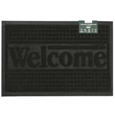Килимок придверний з окантовкою 40x60 см з написом "WELCOME" Чорний 4060-114