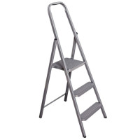 Драбина STEEL HOME 3 сходинки метал труба 3x2x0,8 см 132x46x9 см H0,64 м 4,31 кг EUROGOLD 213