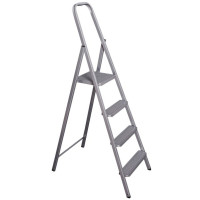 Драбина STEEL HOME 4 сходинки метал труба 3x2x0,8 см 156x49x9 см H0,87 м 5,18 кг EUROGOLD 214