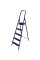 215-blue Драбина STEEL HOME-5 ступені. Металл. труба 3х2х0,8см, 181х52х9см. (h-1,10м.) EuroGold, 215