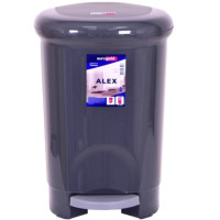 Відро пластикове з педаллю 14 л "Alen" 40x27x31 см Антрацит 801114-1