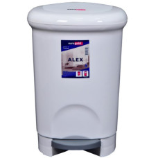 Відро пластикове з педаллю 14 л "Alen" 40x27x31 см Білий 801114-2