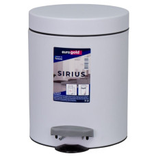 Відро металеве з металевою кришкою "Sirius" 5 л 26x19x24 см Білий 801205-2