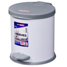 Відро металеве з педаллю 4 л "Hermes" 25x20x22 см Білий 801304-2