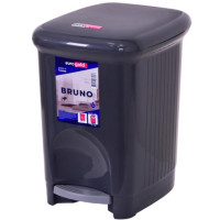 Відро пластикове квадратне з педаллю 5 л "Bruno" 28x20 см Антрацит 841105-1