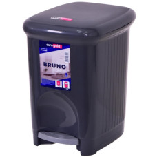 Відро пластикове квадратне з педаллю 5 л "Bruno" 28x20 см Антрацит 841105-1