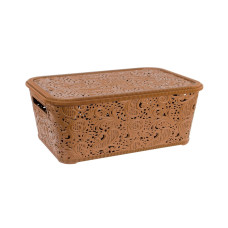 Контейнер "Ажур-М" з кришкою 1,8 л 156x207x95 мм Коричневий PB-1666/6