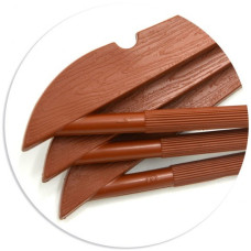 Набір 3 вішалки пластикові "Wooden design" Коричневий PF2601849/Br