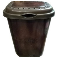 KP0190KO  Корзина для білизни  прінт 55 л.  Шкіра