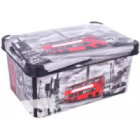 KP0646LO  Контейнер з кришкою декор  5 л  28*18*14cm  LONDON