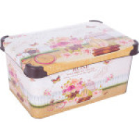 KP0647NR  Контейнер з кришкою декор  10 л   34,5*23*14cm  NewRose