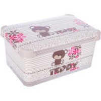KP0648TD  Контейнер з кришкою декор  20 л   39*29*23cm TEDDY
