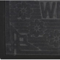 TZR01458/Gr  Килимок під двері з кромкою, з візерунком, сірий, 50х80 см