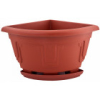 113023  Вазон "Петунія" з підст. КУТОВИЙ 30,7см., теракот