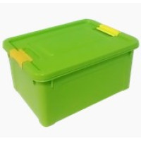 124053/3  Контейнер "Smart Box" Spring с зажимом 0,8л. (оливк-жёлт)