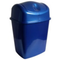 BIN27/8  Ведро с качающ. крышкой 27 л. /синий перламутр/