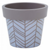 115080/2  Вазон "Гамма" 7л., з декором 26*22см., Stripe, какао