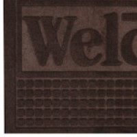 Килимок придверний без кромки 45х75см, з надписом "WELCOME", /коричневий/ 4575-012