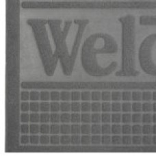 Килимок придверний без окантовки 45x75 см з написом "WELCOME" Коричневий 4575-011
