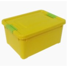 124054/2  Контейнер "Smart Box" Spring с зажимом 1,7л. (жёлт-бирюз)